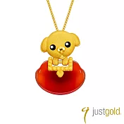 【Just Gold 鎮金店】滿福如意十二生肖系列純金吊墜-狗(不含鍊)