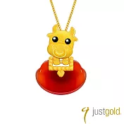 【Just Gold 鎮金店】滿福如意十二生肖系列純金吊墜-牛(不含鍊)