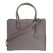 MICHAEL KORS 素面皮革三層兩用包-摩卡