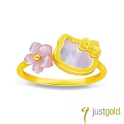 【Just Gold 鎮金店】櫻花綻放 Kitty純金戒指(港圍) 11 黃金