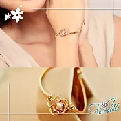 【伊飾童話】鏤空山茶花*香檳寶石手鍊