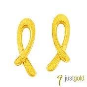 【Just Gold 鎮金店】圓夢純金系列 黃金耳環
