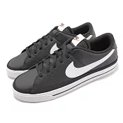 Nike 休閒鞋 Court Legacy NN 男女鞋 黑 白 基本款 復古 經典 皮革 平底鞋 DH3162-001 26cm BLACK/WHITE