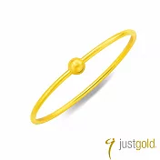 【Just Gold 鎮金店】雋藏古法黃金系列 純金圓珠手鐲 19 黃金