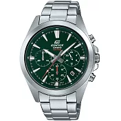 CASIO 卡西歐 EDIFICE EFV-630D 商務紳士三眼計時不鏽鋼腕錶 綠面3A