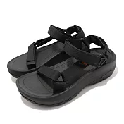 Teva 涼拖鞋 Hurricane XLT2 黑 女鞋 水陸兩用 機能 戶外 織帶 魔鬼氈 1019235BLK 23cm BLACK