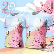 【Twenty Only】|武陵農場-短袖T恤-大人-男女同款- S 粉藍色