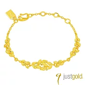 【Just Gold 鎮金店】希臘桂冠 純金手鍊