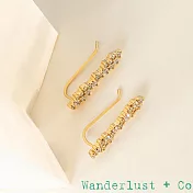 Wanderlust+Co 澳洲品牌 鑲鑽白色極光 貼合耳廓耳環 Aurora