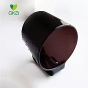 【日本OKA】PLYS base晶透風倒立快乾可掛式漱口杯-4色可選 -可可棕