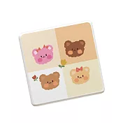 珪藻土吸水杯墊 杯墊 防潮 硅藻土 防滑墊 吸水墊 隔熱墊 四格小熊