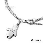 GIUMKA鋼飾手鍊企鵝國度白鋼雙鍊層次手鏈動物造型交換禮物生日禮物 MB00583 19 銀色