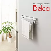 【Belca】日本無印風廚房磁吸式三桿毛巾架(簡約白/超強吸力)