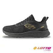 【LOTTO 義大利】男 Sfida創跑鞋- 27.5cm 黑/金