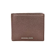 MICHAEL KORS 素面皮革短夾-焦糖