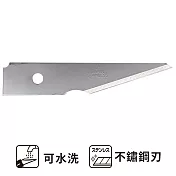 日本NT Cutter不銹鋼木刻刀片M型替刃BVM-21P(1入;雙刃厚1.2mm;可水洗研磨)適VM-2P