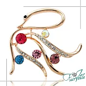 【伊飾童話】舞動天鵝*璀璨水晶胸針