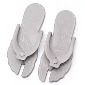 【EZlife】旅行折疊便攜防滑人字拖- S 灰色