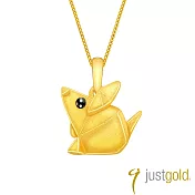 【Just Gold 鎮金店】祈願CUTIE十二生肖 純金吊墜-鼠(不含鍊)