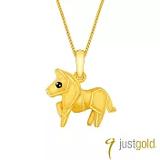 【Just Gold 鎮金店】祈願CUTIE十二生肖 純金吊墜-馬(不含鍊)