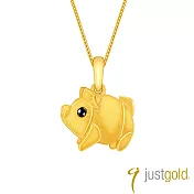 【Just Gold 鎮金店】祈願CUTIE十二生肖 純金吊墜-豬(不含鍊)