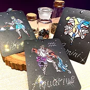 【GFSD】水鑽精品-12星座明信片 - 風象星座  (水瓶座、雙子座、天秤座)