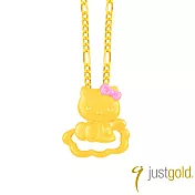 【Just Gold 鎮金店】Hello Kitty戀愛物語-黃金墜子(不含鍊)