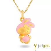 【Just Gold 鎮金店】Hello Kitty百變Cutie十二生肖 黃金墜子-兔(不含鍊)