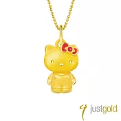 【Just Gold 鎮金店】Lovely Memories 黃金墜子-Kitty(不含鍊)