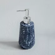 《Premier》陶製洗手乳罐(沫紋藍300ml) | 按壓瓶 分裝瓶 乳液瓶 沐浴乳罐