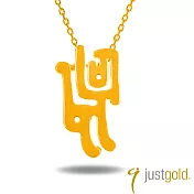 【Just Gold 鎮金店】十二生肖 黃金墜子-狗影(不含鍊)