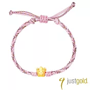 【Just Gold 鎮金店】愛心皇冠手繩(網路獨家)