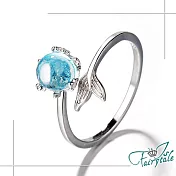 【伊飾童話】人魚之淚＊藍水晶珠開口戒指