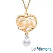 【Just Diamond】Sweet Together系列 18K玫瑰金鑽墜-Little Twin Stars(不含鍊)