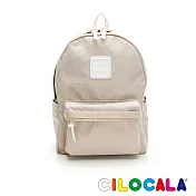 CILOCALA 亮彩尼龍防潑水後背包 (中大) 米色