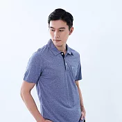 【遊遍天下】MIT台灣製男款抗UV防曬吸濕排汗機能POLO衫(GS1025) L 寶藍