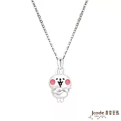 J’code真愛密碼銀飾 卡娜赫拉的小動物-吉他粉紅兔兔純銀墜子 送白鋼項鍊