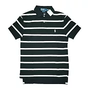 Polo Ralph Lauren 男版條紋短袖POLO衫 黑白 S