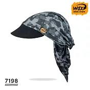 Wind x-treme 多功能綁帶頭巾帽 PEAK WIND 7198 / 城市綠洲 (遮陽帽 抗UV 抗菌 透氣 高彈性 西班牙品牌) DIGITAL CAMO BLACK