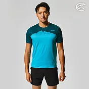 ADISI 男抗UV快乾短袖自行車圓T ABL2291086 (S-2XL)｜車衣 排汗衣 彈性 快乾 吸濕排汗 抗紫外線 防曬 抗UV M 深藍/寶藍