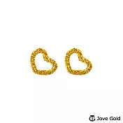 JoveGold漾金飾 一抹愛意黃金耳環