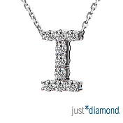 【Just Diamond】Love Words字母系列 18K金鑽石墜子-I(不含鍊)