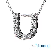 【Just Diamond】Love Words字母系列 18K金鑽石墜子-U(不含鍊)