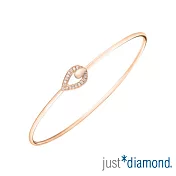 【Just Diamond】女神之吻系列 18K玫瑰金鑽石手環-Venus kiss 維納斯之吻