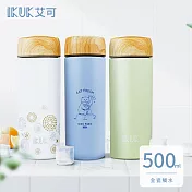 【IKUK 艾可】陶瓷保溫杯500ml瓷芯職人系列保溫瓶(業界第一全瓷觸水技術)花火白 無 花火白