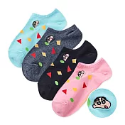 【ONEDER 旺達棉品】蠟筆小新刺繡襪 船襪 踝襪 女短襪 SC-A101 SC-A102 小新船襪 SC-A101