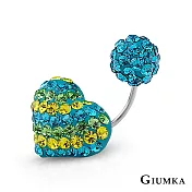 GIUMKA鎖針耳環繽紛小愛心鋼針條紋系列單支價格多色任選 MF04003 無 H款單一支