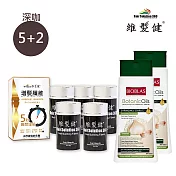 【維髮健】黃金蒜精5秒增髪洗髮組(深咖)5+2 (增髮纖維25g*5入+蒜精淨屑洗髮露360ml*2入)