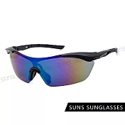 【SUNS】運動眼鏡 戶外眼鏡 男女適用 臺灣製 防滑/防爆鏡片/抗UV400 S504 經典黑