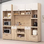 Homelike 喜家居7.3尺組合餐櫃-梧桐雙色(2247)